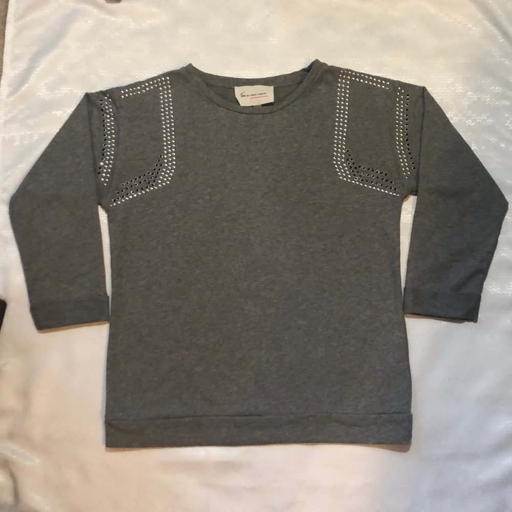 Two By Vince Camuto Studded Pullover Sweatshirt